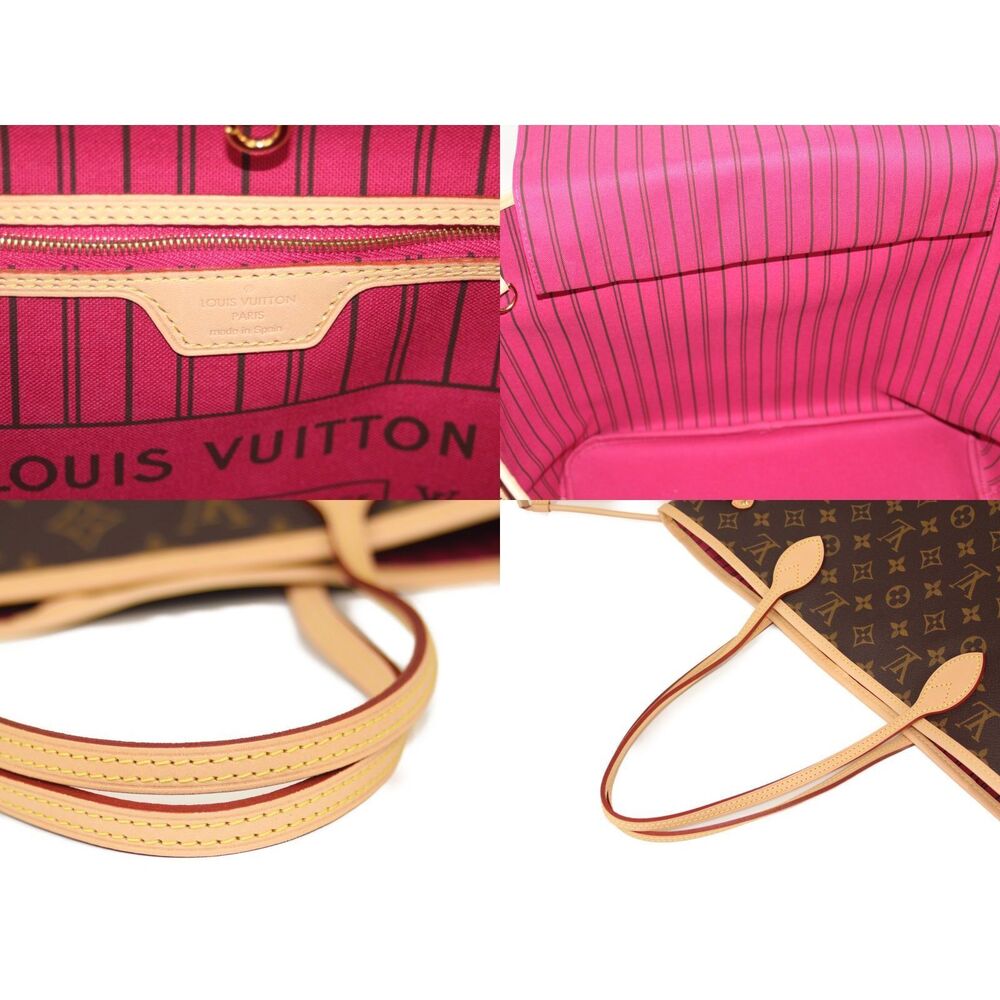 Louis Vuitton bag Pivoine shoulder handbag tote pink Neverfull Monogram - Picture 6 of 7